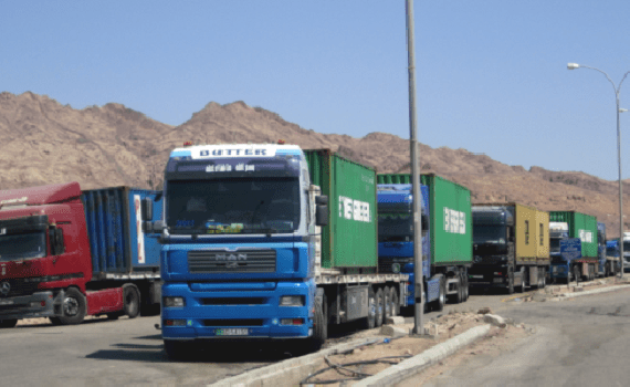 برنامج حوافز شحن البضائع بالحاويات عبر الحدود مع الأردن